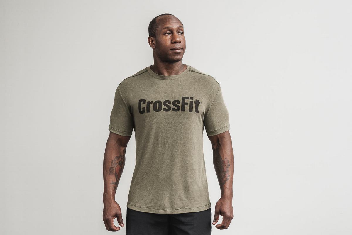 Nobull Crossfit® Men's T Shirts Green | Australia (PE2835)